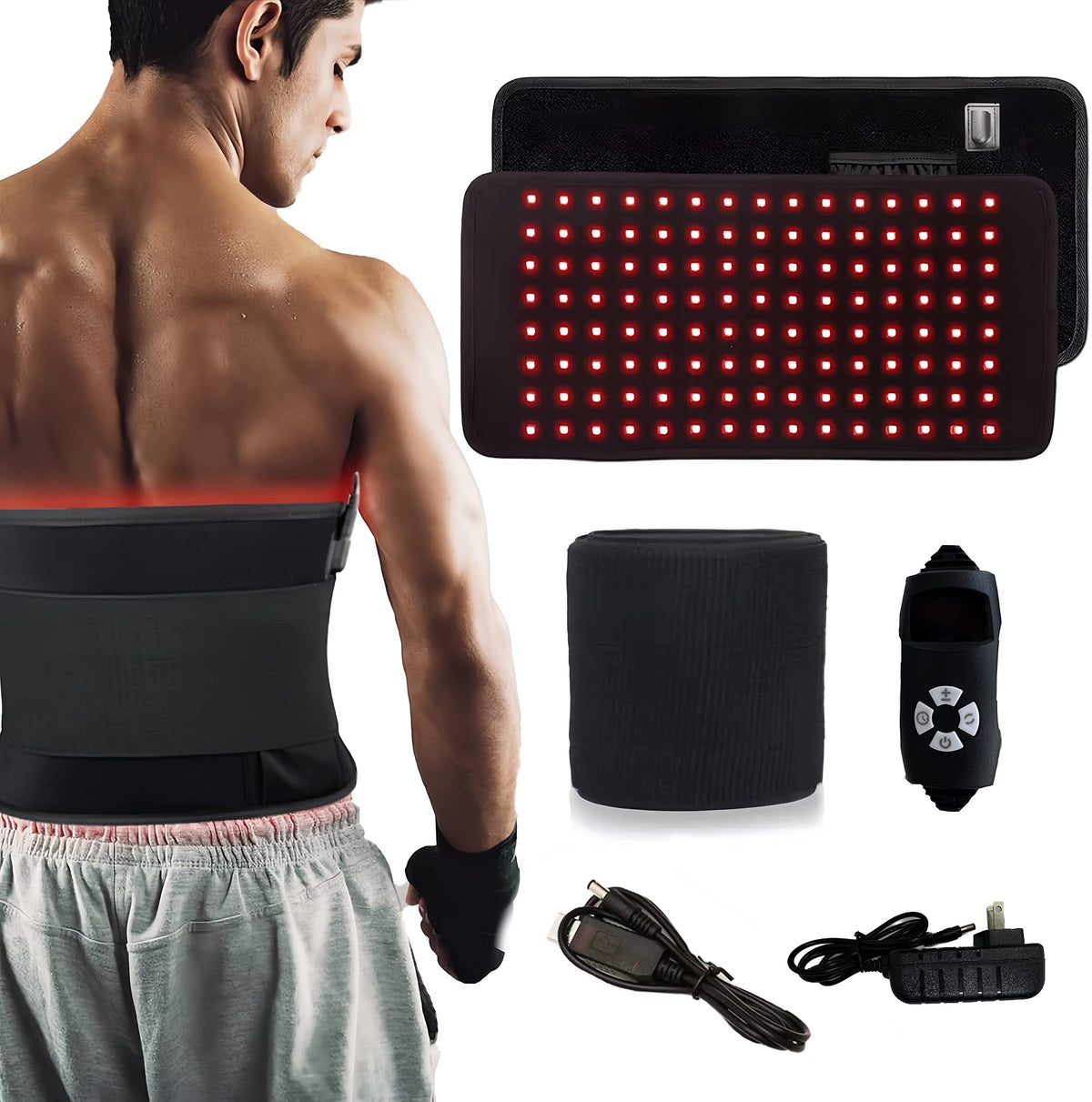 GLAXOSMITHKLINE C.HEALTH.SpA LED Therapy Belt,Infrared Red Light Therapy Belt Device