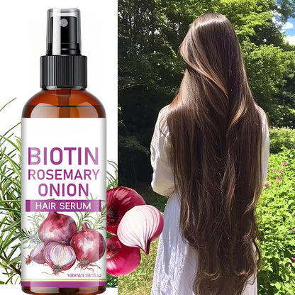 Yniquet 2PCS Onion Hair Growth Serum for Scalp & Hair Care, Onion Hair Care Spray for Hydrating, Onion & Rosemary Hair Growth Oil for Thinning Breakage 3.38 FL OZ (100ML)