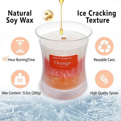 Citrus Jar Aromatherapy Candle Scented Candle Handmade Soy Candles Wood Candles Wick Fragrance