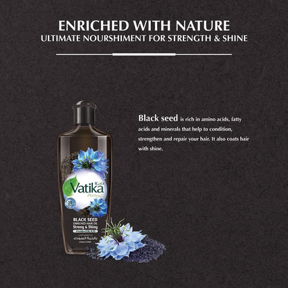 Vatika Naturals Dabur Black Seed Hair Oil - Strengthening Serum, 300ml