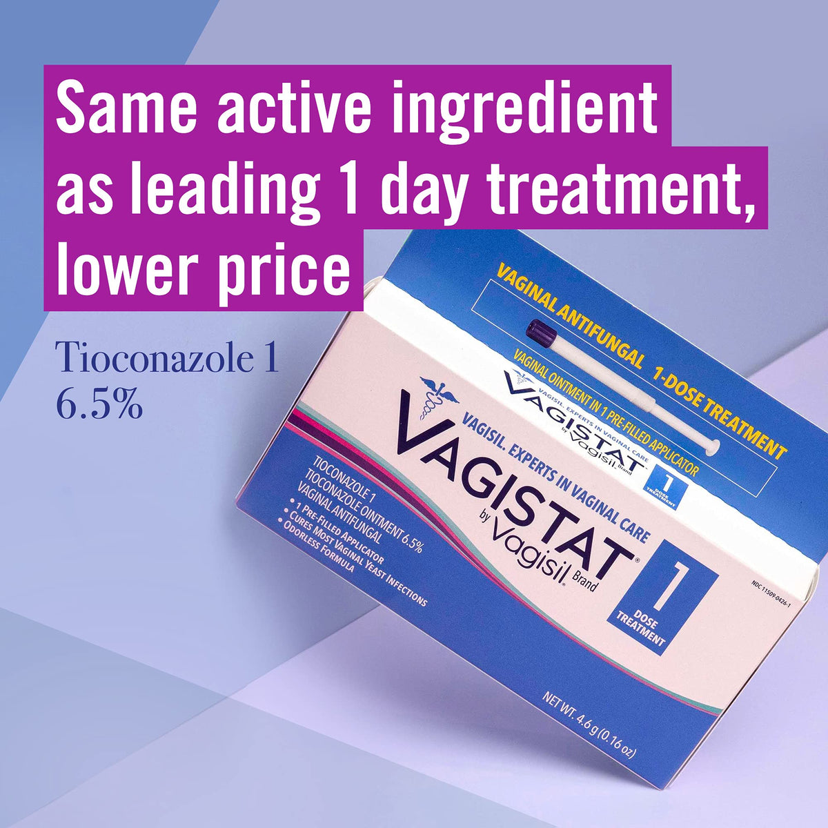Vagistat 1 Day Single-Dose Yeast Infection Treatment for Women, Antifungal Ointment