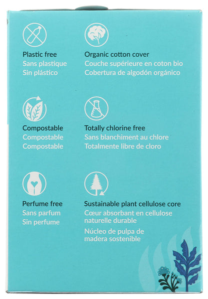 Natracare Slim Fitting Ultra Pads with Wings, Long, Made with Certified Organic Cotton