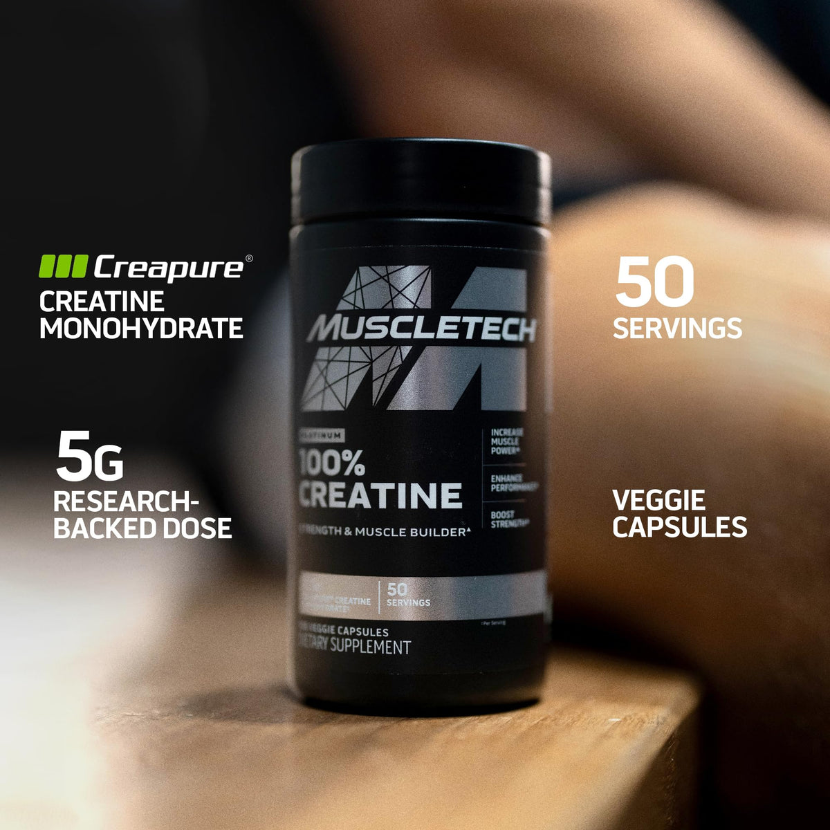 MuscleTech Platinum 100% Creatine Pills - Creatine Monohydrate Pill - Muscle Recovery