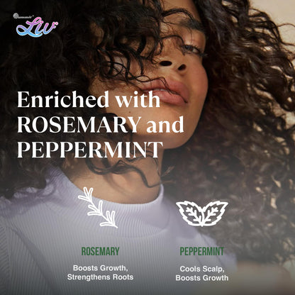 LIV LoveGrowth Rapid Bloom Scalp Nourishing Oil, Supports Healthy Hair Growth and Length Retention, Lightweight Non-Greasy Hair Growth Oil for Hair, Rosemary Peppermint Infused, 1.6 fl oz 47 mL