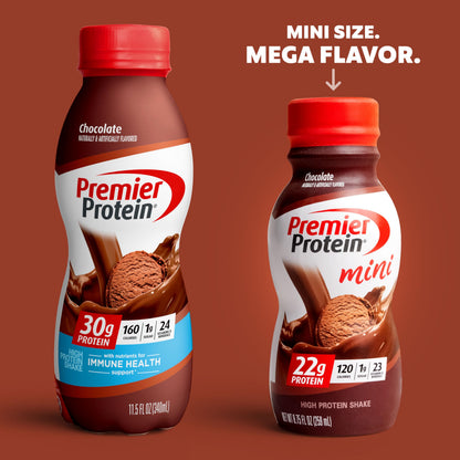 Premier Protein Shake MINIs, Chocolate, 22g Protein, 120 Calories, 1g Sugar, 8.75fl oz