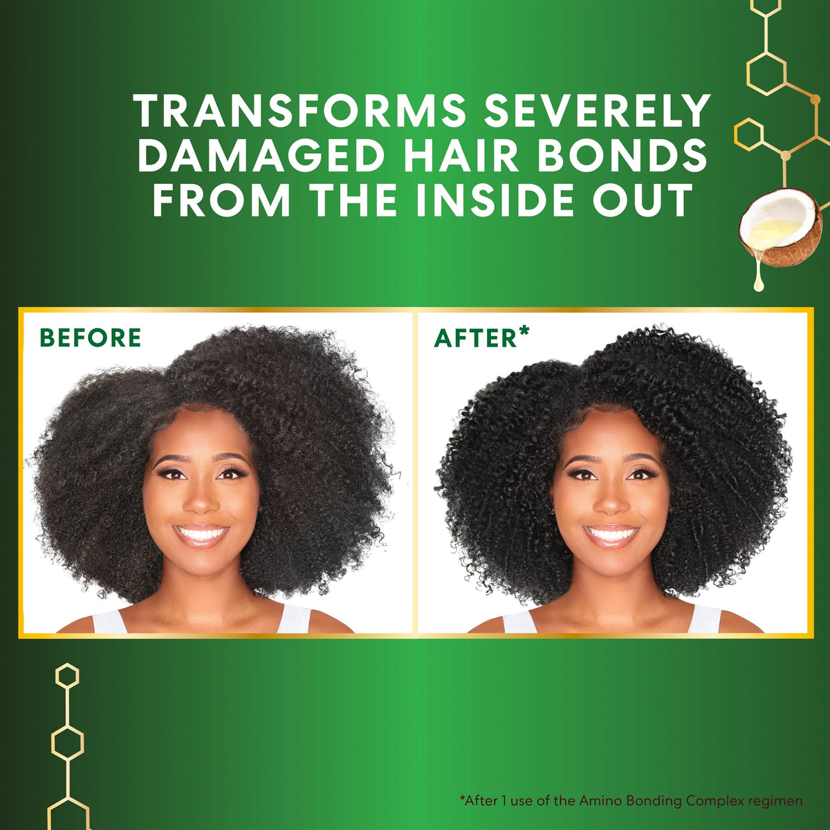 Palmer's Amino Bonding Complex Hair Oil, Healing Treatment with Coconut Oil & Vitamin E, Heat Protectant, Anti Frizz, Adds Shine, Strengthens & Protects Hair Growth, All Hair Types, 4 fl oz