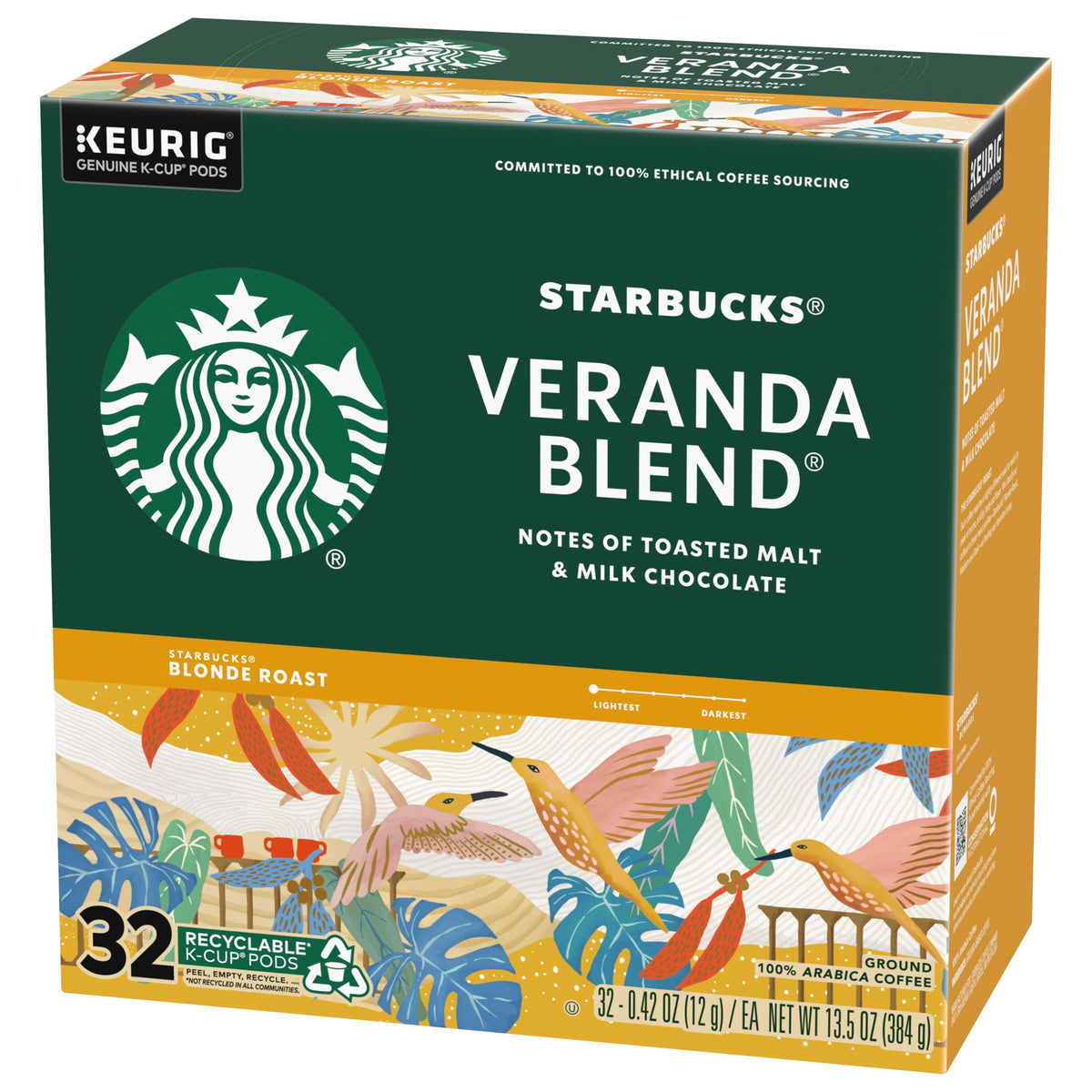 Starbucks Veranda Blend Coffee K-Cups,4/24 Pack-96 K-Cups