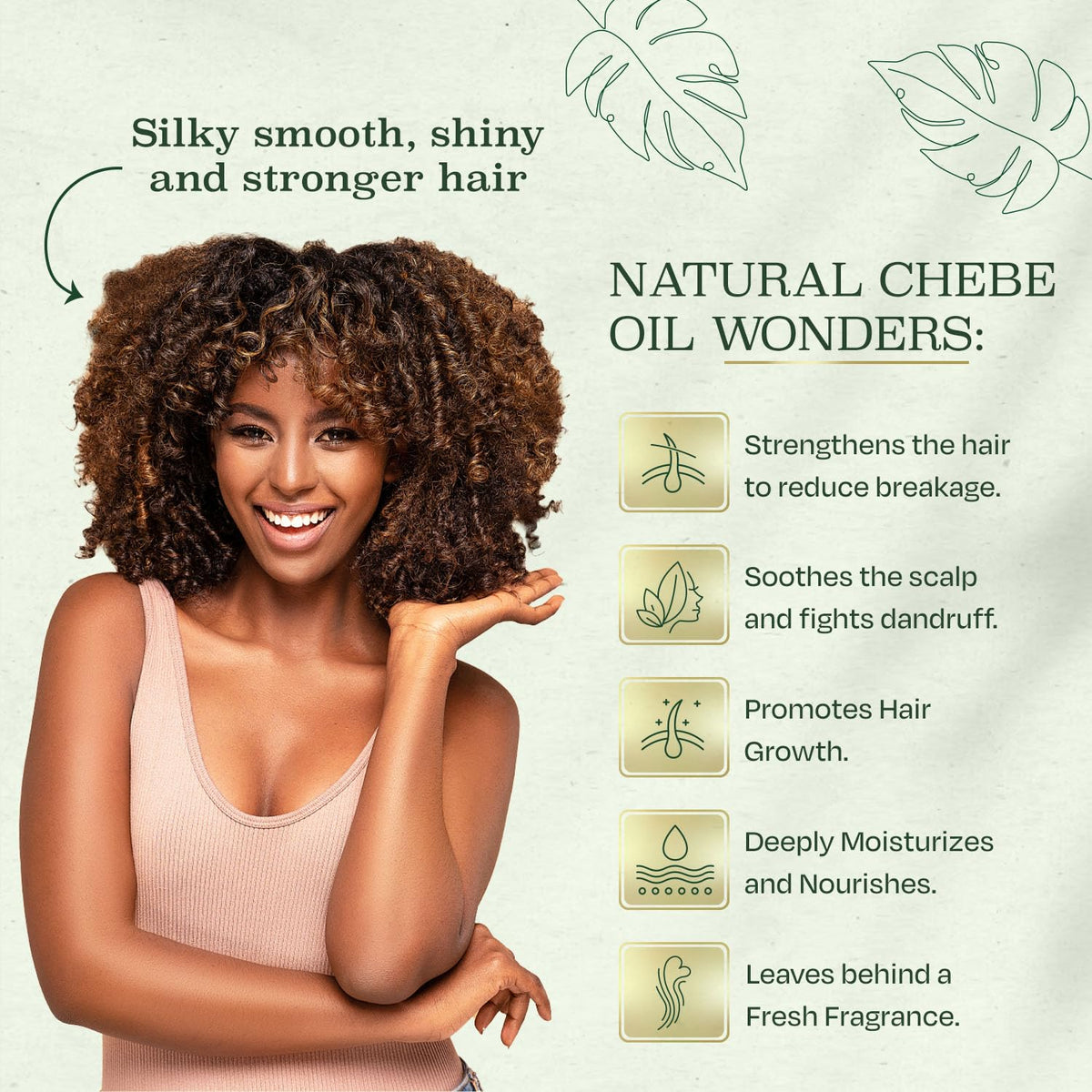 Roselle Naturals Chebe Oil for Hair Growth - Made in USA 4 Fl Oz - Hair Growth Oil, Grease for Stronger, Longer, Thicker Hair