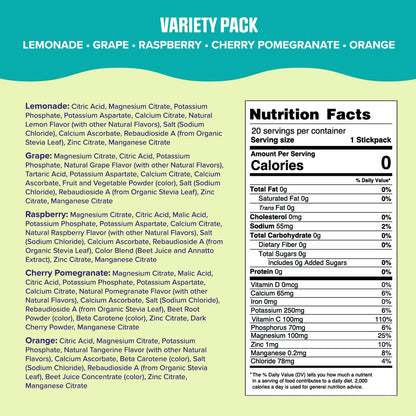 Ultima Replenisher Daily Electrolyte Drink Mix - Original Variety, 20 Stickpacks - Hydration