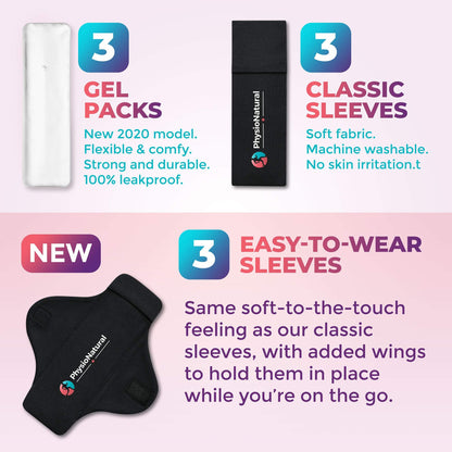 Reusable Perineal Ice Packs with Washable Sleeves - for Hemorrhoids, Postpartum Vaginal Pain