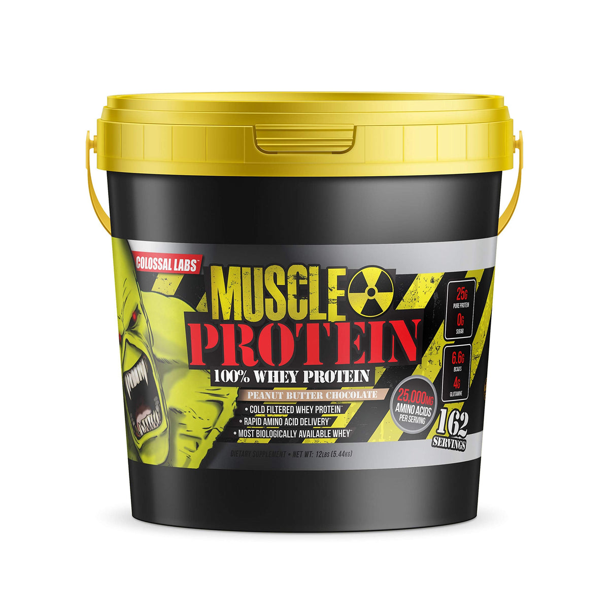 COLOSSAL LABS Muscle Growth Whey Protein [12 lbs/Pack of 1]–Peanut Butter Chocolate