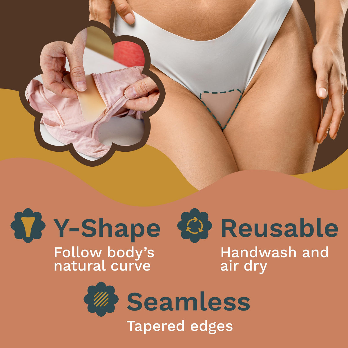 Camel Toe Concealer - Seamless Camel Toe Hider, Anti Camel Toe Cover Silicone Insert, No Camel Toe