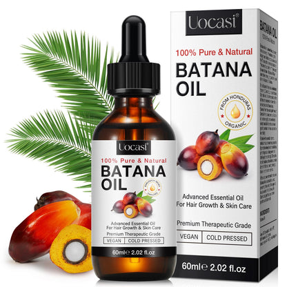 Uocasi Pure Batana Oil for Hair Growth, Unrefined Raw Oil to Thicken Hair - Natural Hair Strengthening Treatment, 2.02 Oz