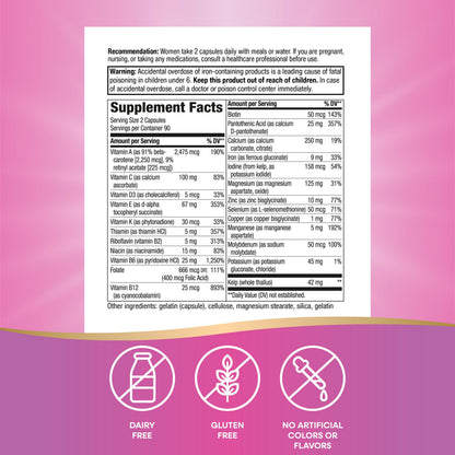 Nature's Way Prenatal Multivitamin, with folate for Healthy Brain and Spinal Development