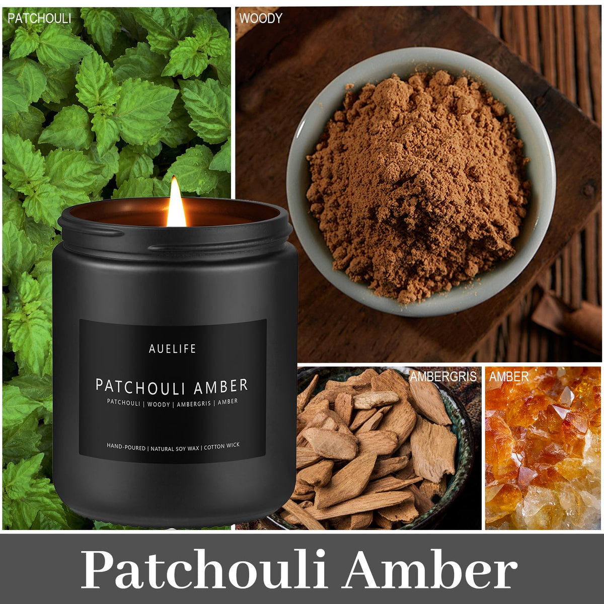 Scented Candles Set - Men Candles Set, Candles for Men Scented Candles for Home - 4 Pack Candles Scents