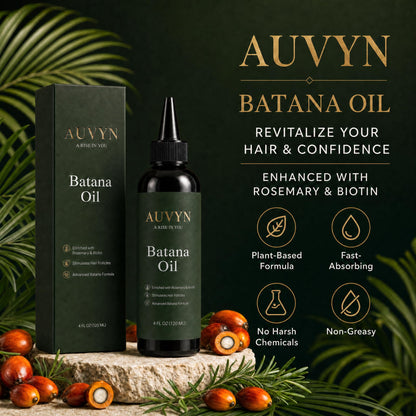 AUVYN Batana Oil for Hair Growth, Premium Scalp Treatment with Rosemary & Biotin, Hair Serum for Thicker, Stronger & Shinier Hair, Men & Women, 4 Fl Oz