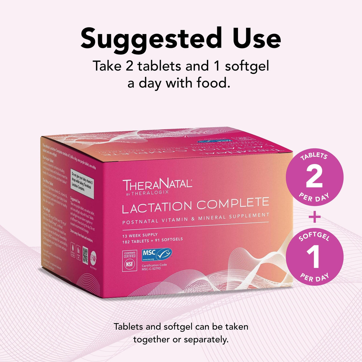 Theralogix TheraNatal Lactation Complete Postnatal Vitamin Supplement - 13-Week