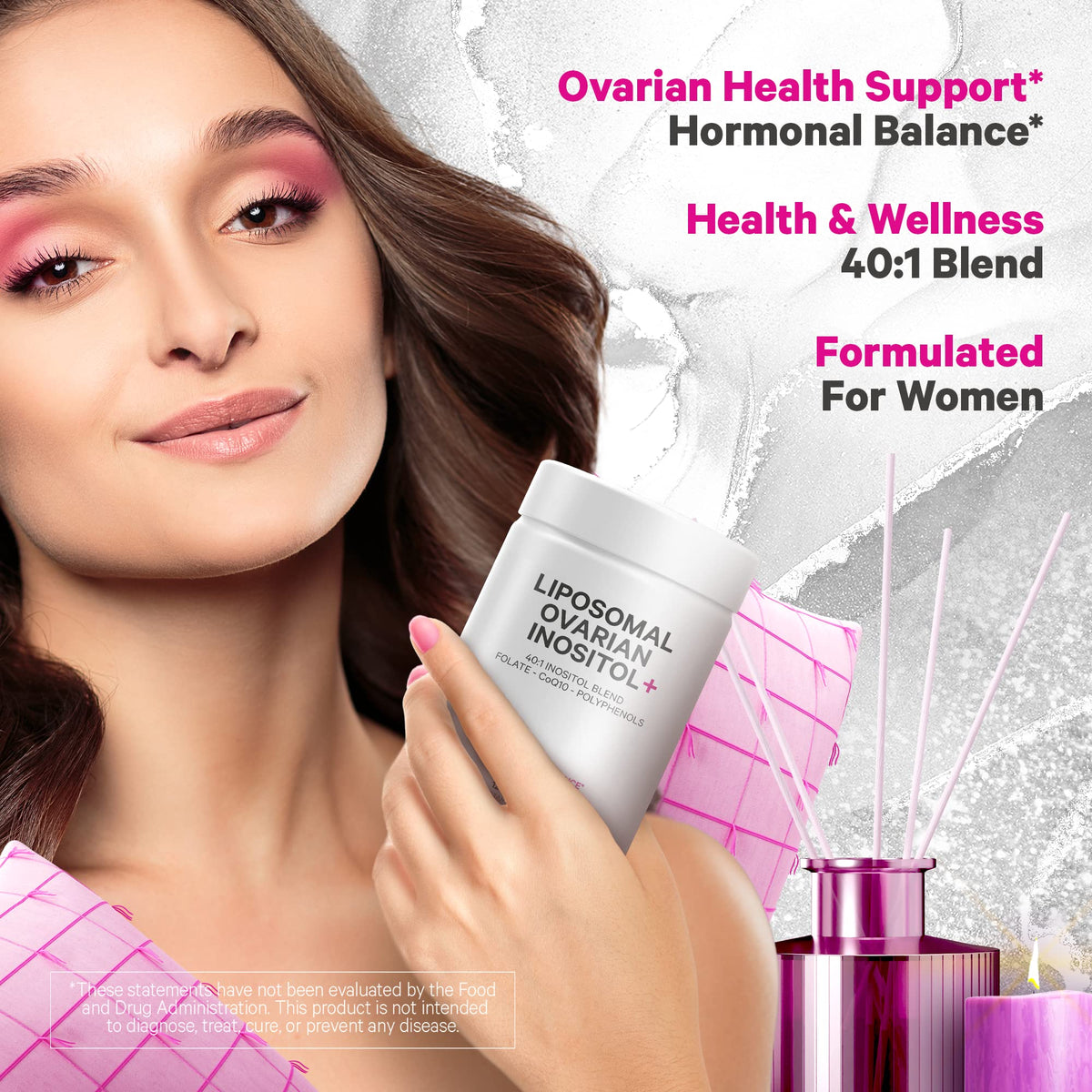 Codeage Liposomal Ovarian Inositol + Supplement - Myo-Inositol, D-Chiro-Inositol