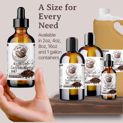 Bella Terra Oils - Roasted Bean Oil 8 oz - Pure Extract from Roasted Seeds, Enriched with Fatty Acids, An Elixir for Skin