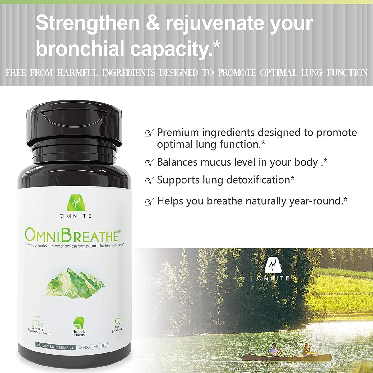 OmniBreathe for Lung Cleanse Detox Respiratory Wellness