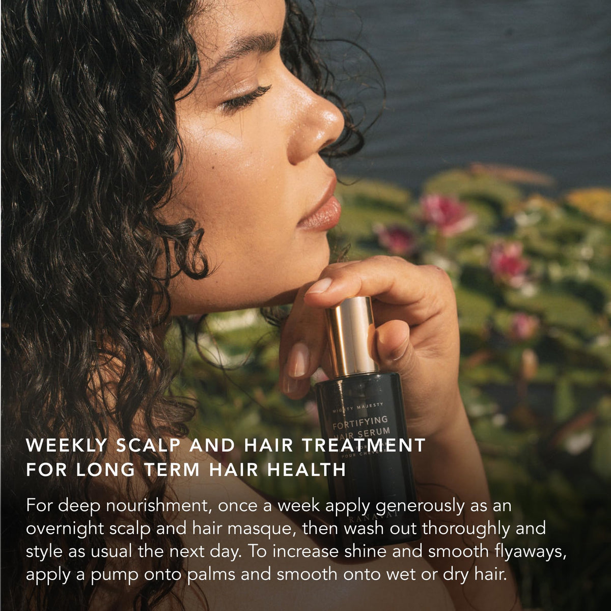 RANAVAT BOTANICS RANAVAT Mighty Majesty - Fortifying Hair Serum - Hair Oil Serum for Scalp Hydration, Frizz Control, & Hair Shine - With Jasmine and Amla Extract (1.7 oz)