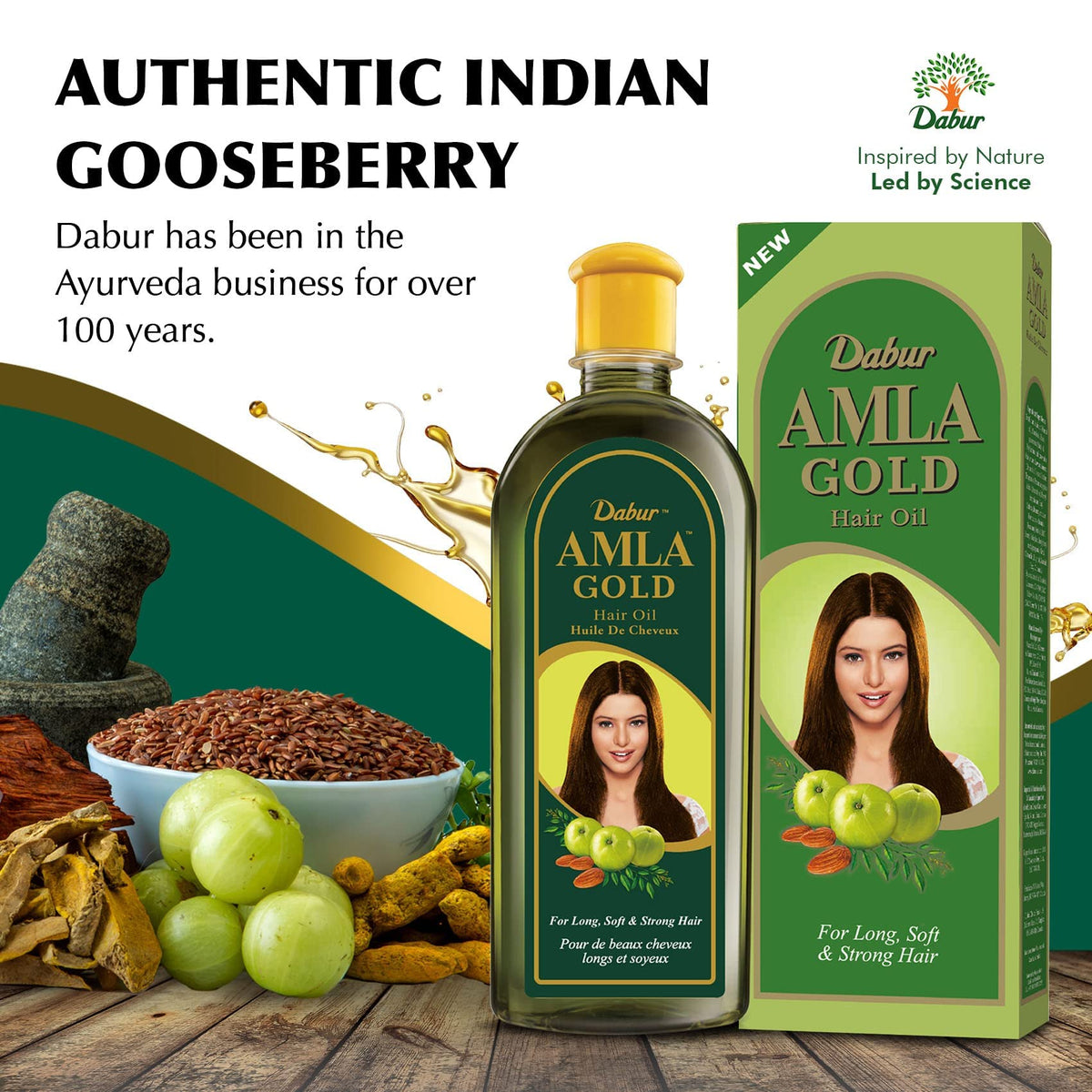 Vatika Naturals Amla Hair Oil - Nourishing Herbal Hair Oil for Stronger, Thicker & Shinier Hair - Enriched with Amla Extracts to Reduce Hair Fall, Strengthen Roots & Promote Healthy Growth - 300ml