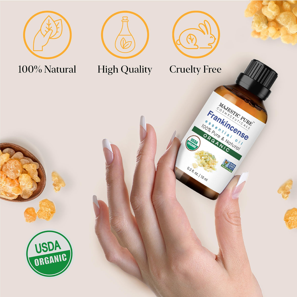 Majestic Pure USDA Organic Frankincense 0.33 fl oz