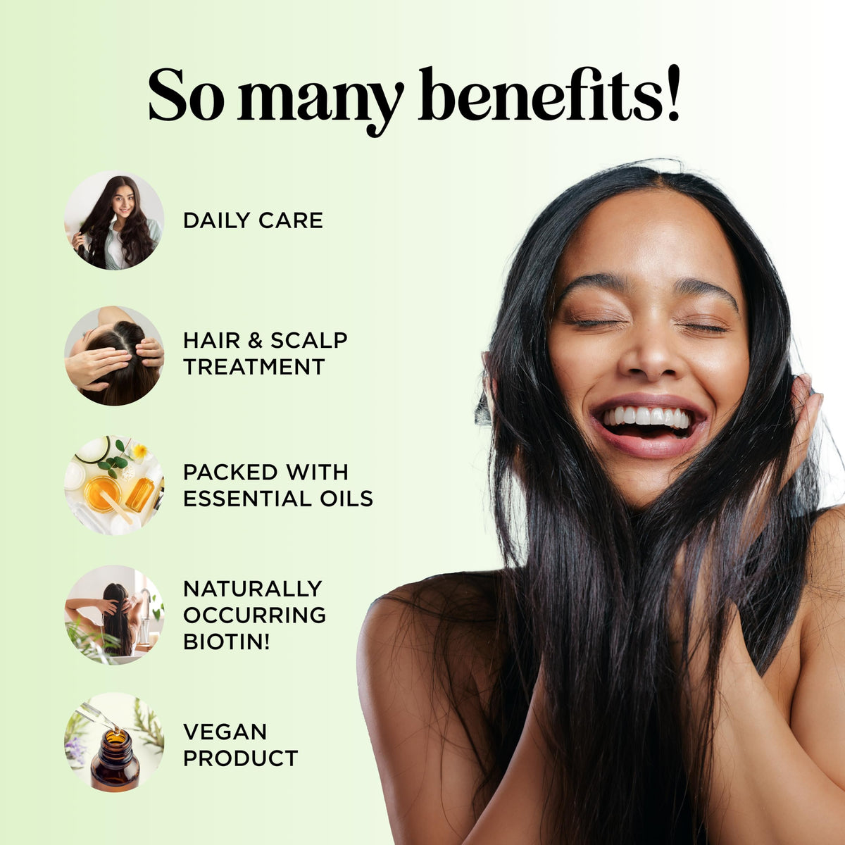 Volumizing Rosemary Hair Oil Serum - Moisturizing Scalp and Hair Oil for Men & Women Infused with Amla Black Castor Pumpkin Argan & Jojoba - Lightweight Hydrating Vegan & Color Safe (Rosemary Scent)