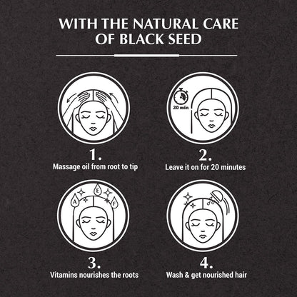 Vatika Naturals Dabur Black Seed Hair Oil - Strengthening Serum, 300ml