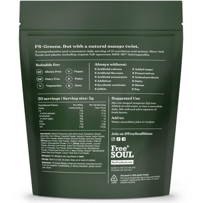 FS-Greens - 21 Advanced Greens, Superfoods, and Adaptogens Including KSM-66
