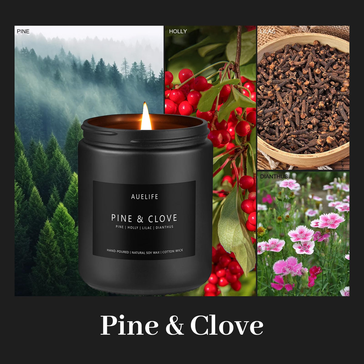 Scented Candles Set - Men Candles Set, Candles for Men Scented Candles for Home - 4 Pack Candles Scents