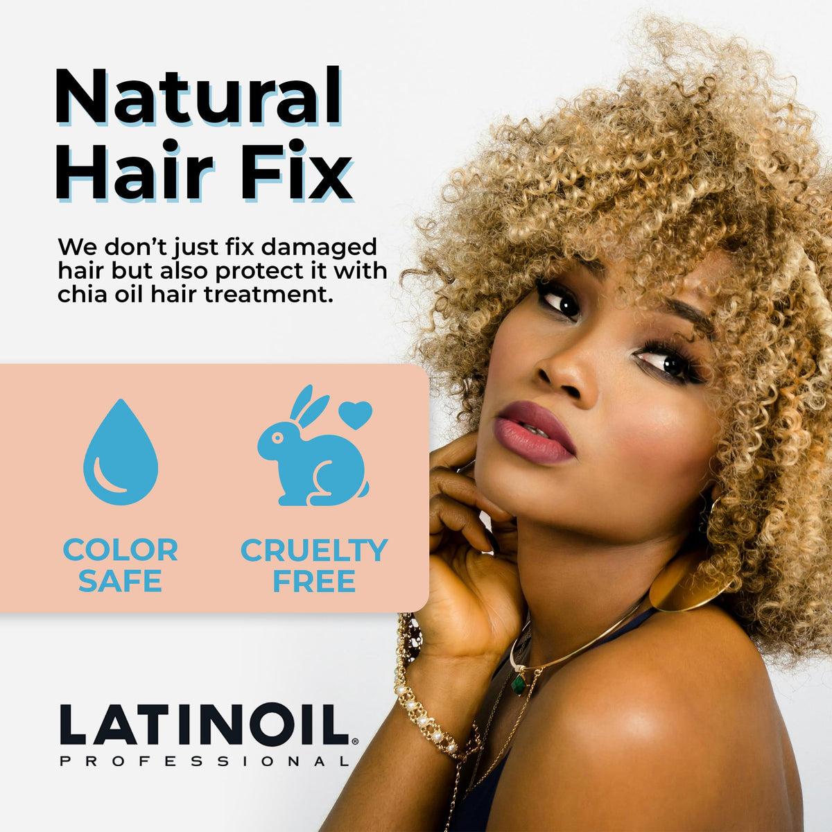 LATINOIL - Chia Oil Hair Treatment, Oil for Hair Frizz and Dryness, Hair Oil Treatment with Chia Seed Oil, Amino acids, Omegas, and Hyaluronic Acid, 12 ml Hair Oil, 6-Pack