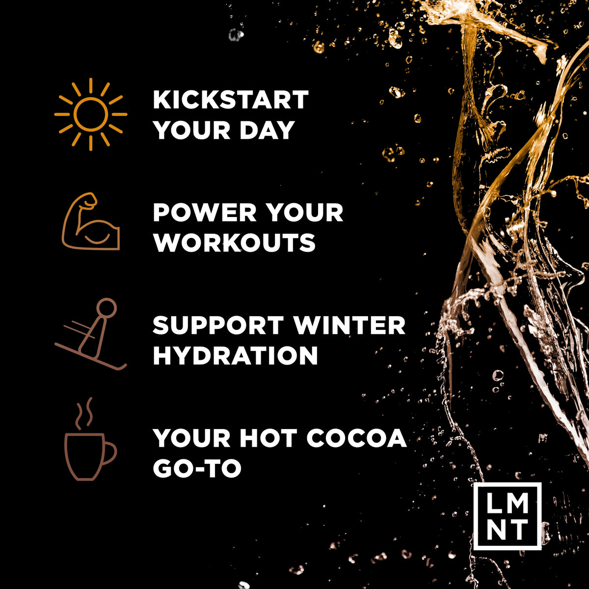 LMNT Hot Chocolate and Coffee Mixer - Chocolate Caramel Salt Electrolytes - No Sugar