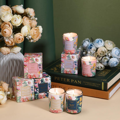 MTLEE 24 Pcs Candles for Home Scented Candle Gifts for Women Bulk 8 Long Lasting Aromatherapy Jar