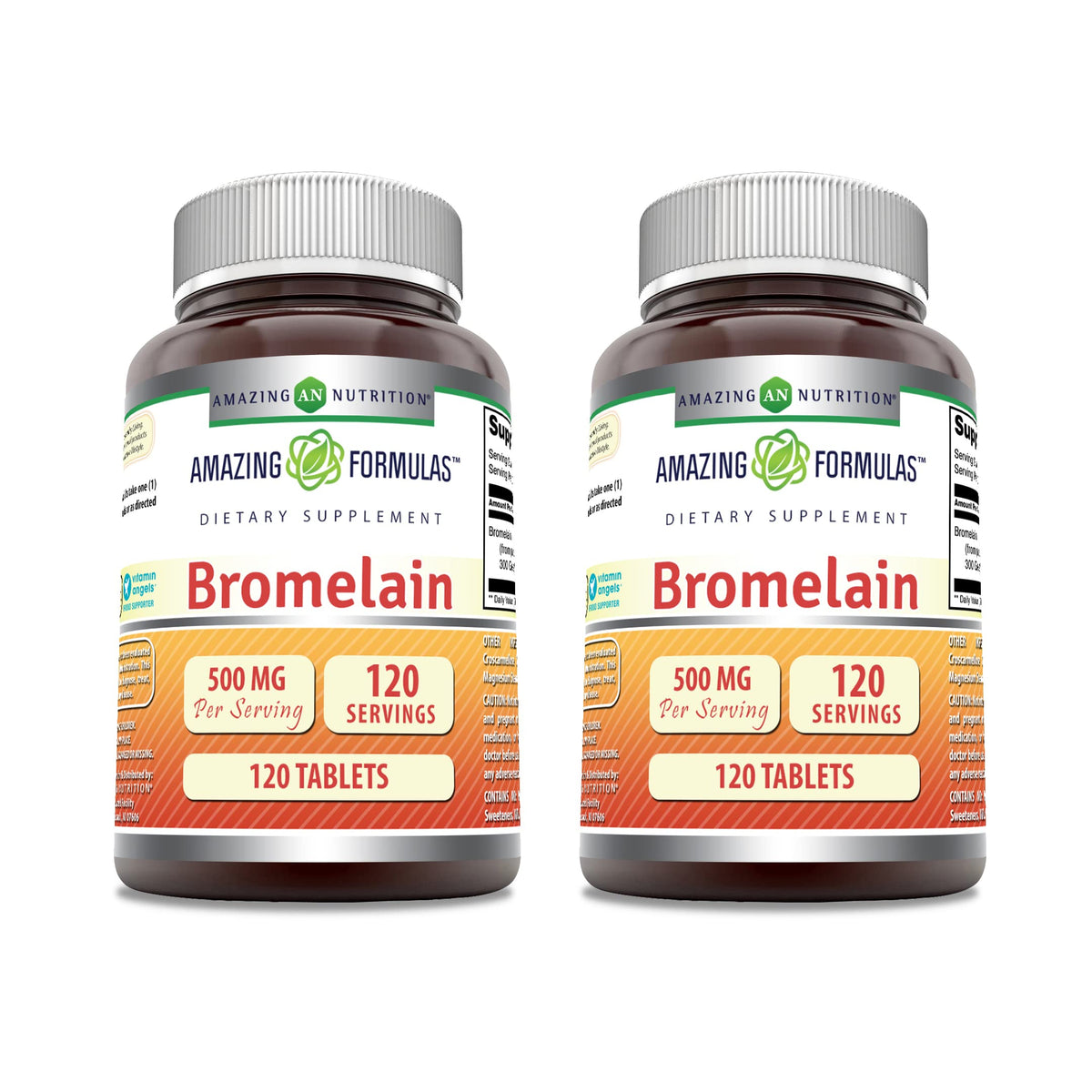 Amazing Formulas Bromelain 500 Mg - Tablets Supplement - Non-GMO - Gluten-Free - Made in USA (Pack of 1 - 240 Count)