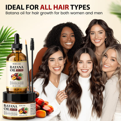Bofuoos Raw Batana Oil for Hair Growth, 100% Natural Organic from Honduras