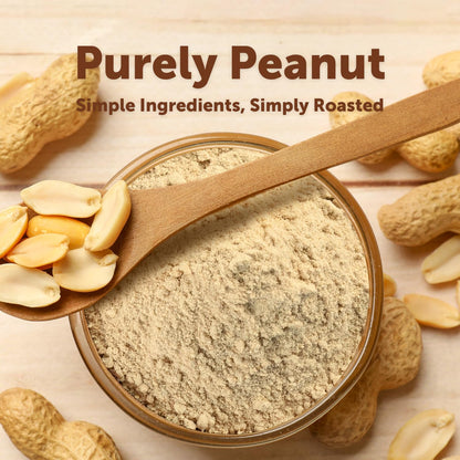 Micro Ingredients Pure Peanut Butter Powder, 4 lb - Made from Fresh Roasted Peanuts - No Added Sugar or Salt - 10g Plant-Based Protein 10% DV, 88% Less Fat - 107 Servings - Non GMO