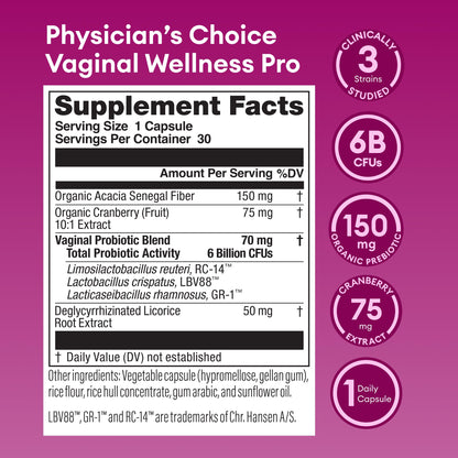 Physician's CHOICE Feminine Power Duo Bundle - Vaginal Probiotic + Womens Probiotic
