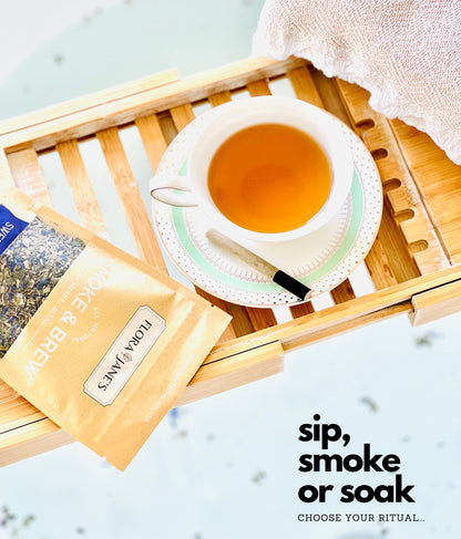 Smoke & Brew - Sweet Dreams Blend for Relaxation and Sleep - Caffiene Free Tea and Smoke Blend