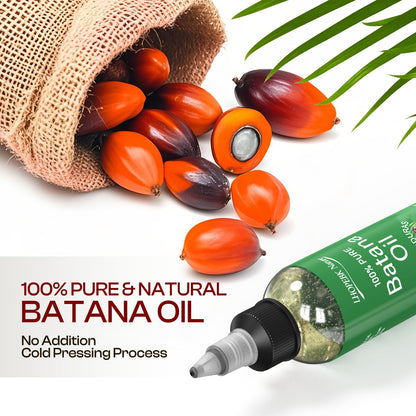 LHOPEBK Nature Organic Batana Oil for Hair Growth: Pure and Natural Batana Oil Deeply Nourishing Scalp for Thicker & Stronger Hair 4.23 FL OZ