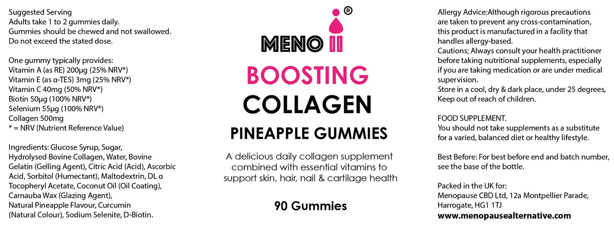 Meno Boosting Collagen Natural Pineapple 90 Gummies