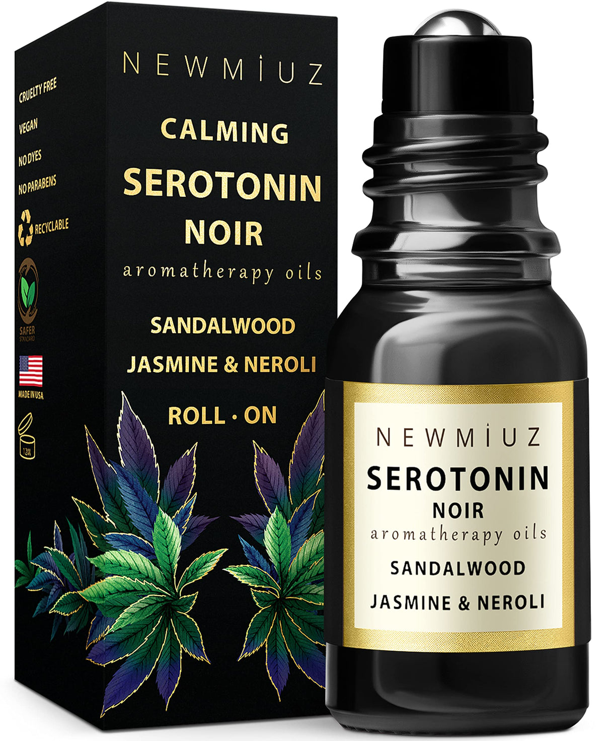 Calm Roll on Essential Oil Stress Relief Sandalwood Jasmine Destress Relaxation Calming Rolle
