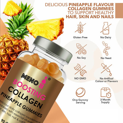 Meno Boosting Collagen Natural Pineapple 90 Gummies