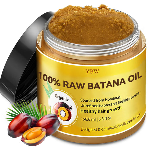 Raw Batana Oil for Hair Growth by Dr. Sebi Organic Raw Honduras Oil - 100% Pure & Natural Botana Paste for Thicker, Stronger Hair for Men and Women
