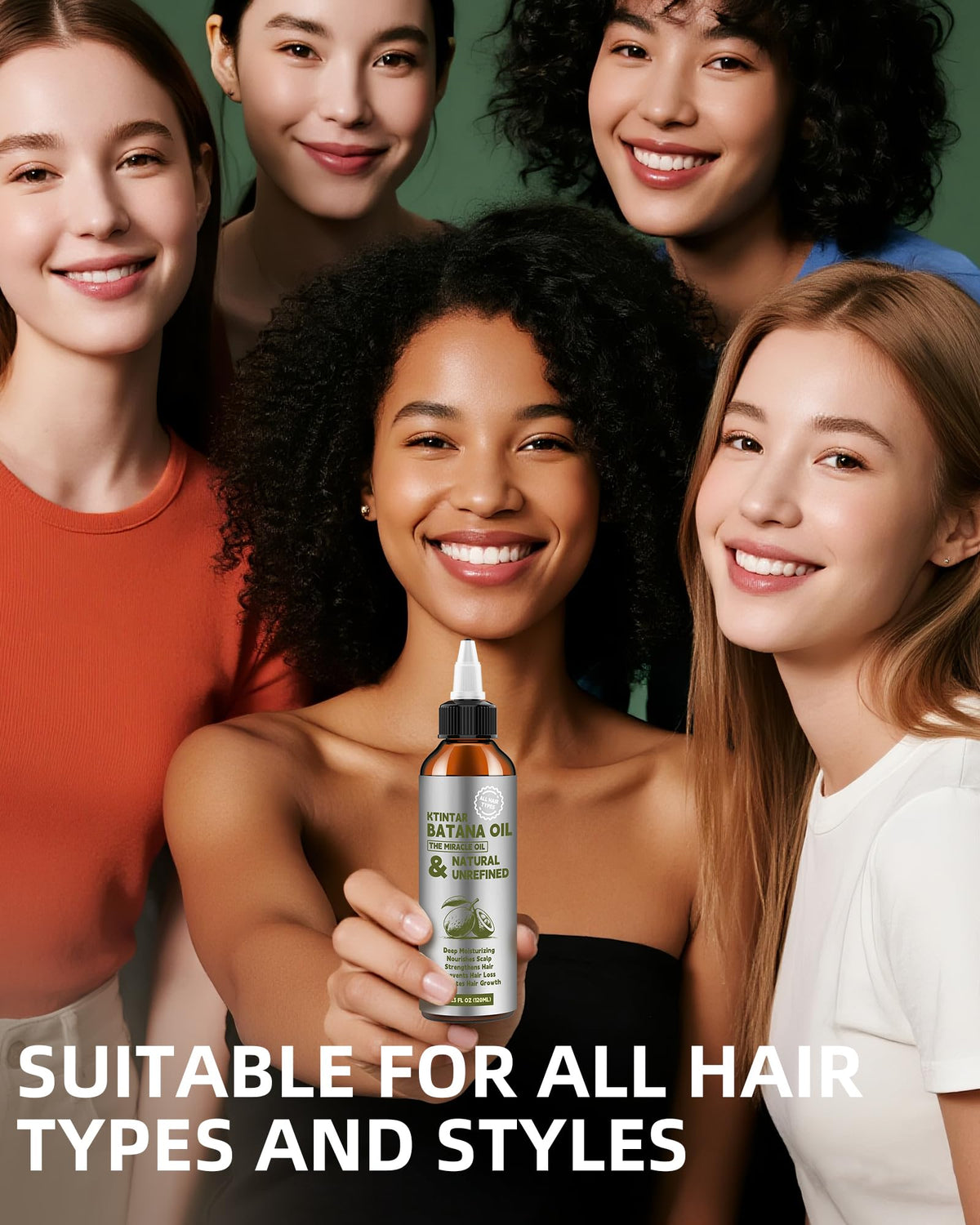 Ktintar 100% Natural Raw Batana Oil for Hair Growth, Dr Sebi Hair Growth Oil From Honduras, Thicker & Stronger Hair - 4.23 Fl Oz