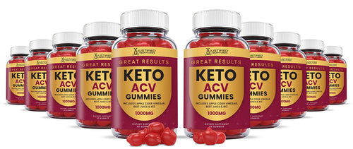 Justified Laboratories (10 Pack) Great Results Keto ACV Gummies 1000MG 