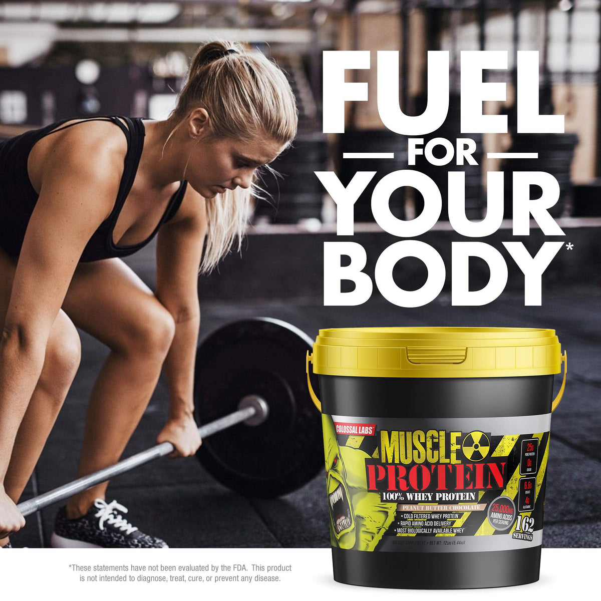 COLOSSAL LABS Muscle Growth Whey Protein [12 lbs/Pack of 1]–Peanut Butter Chocolate