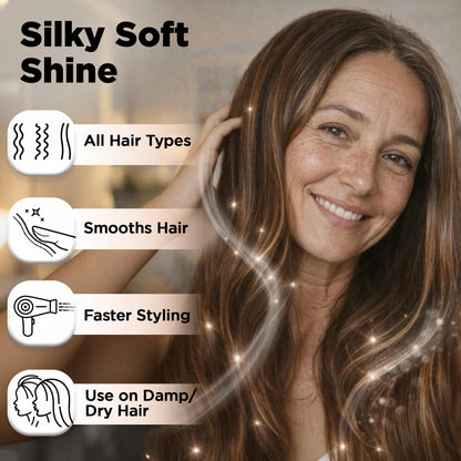 HerStyler Hair Repair Serum - Argan Oil Hair Serum for Frizzy and Damaged Hair - For Frizz, Styling and Shine - Lightweight - Hydrating - Fast Absorbing - For Thicker, Fuller Hair - 2 Fl Oz - 1 Pack