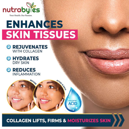 High Strength Marine Collagen with Hyaluronic Acid, Retinol and Vitamin C - 180 Capsules - 3 Months Supply