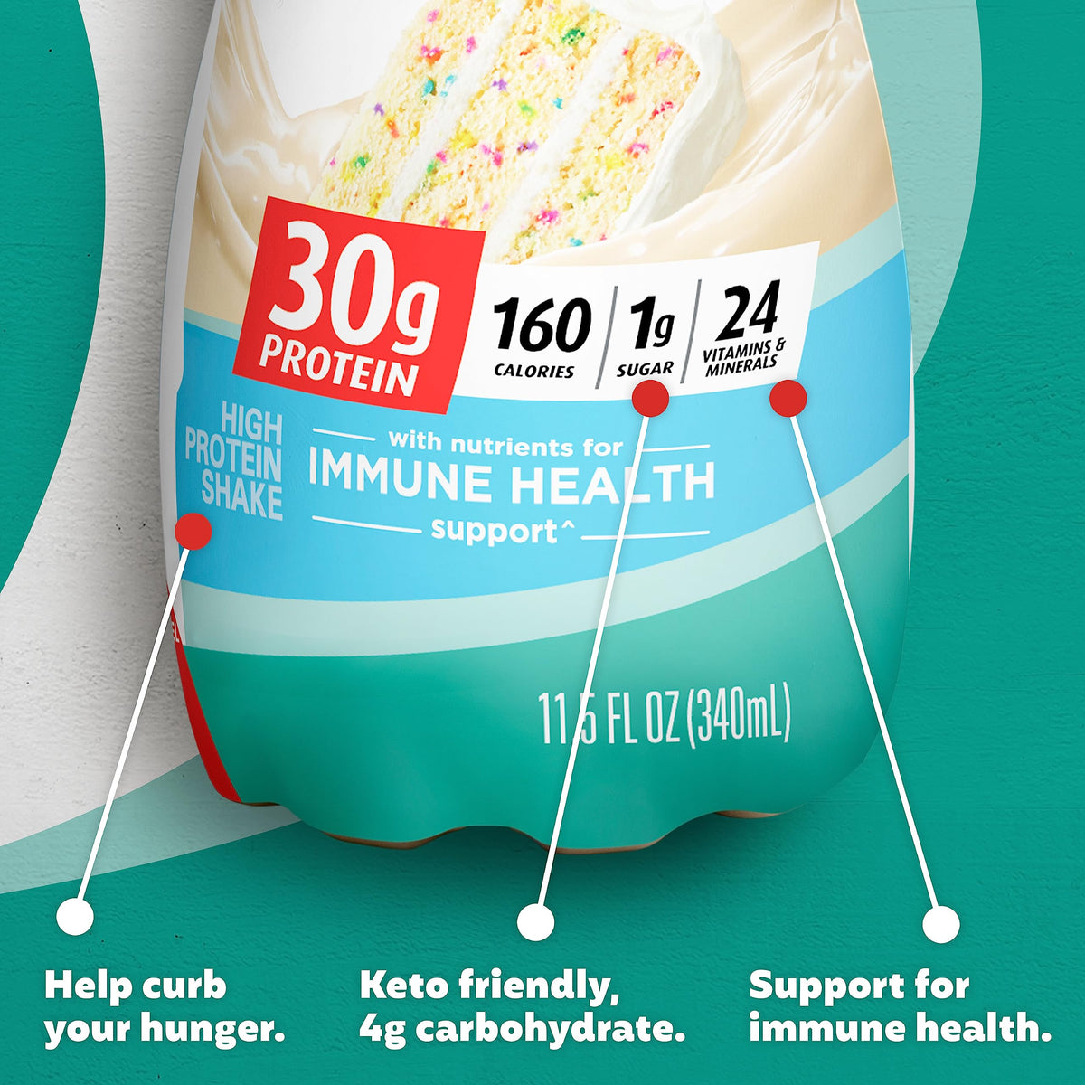 Premier Protein Shake, Cake Batter, 30g Protein, 1g Sugar, 24 Vitamins & Minerals